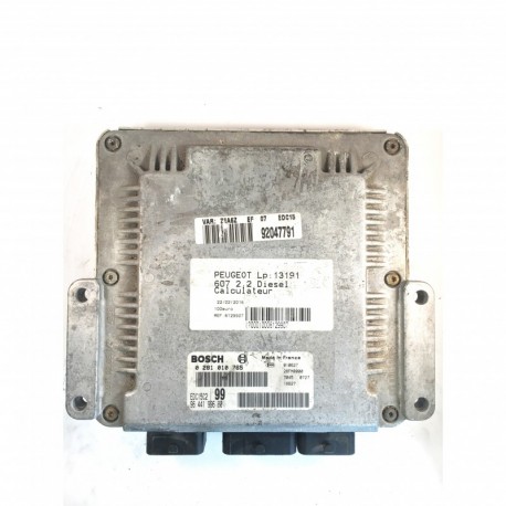 Calculateur Moteur PEUGEOT 607 Bosch, 0 281 010 765, 96 441 996 80, 0281010765, 9644199680